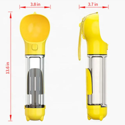 Cuenco plegable del perro de la botella de agua portátil al aire libre plástica del perro para caminar
