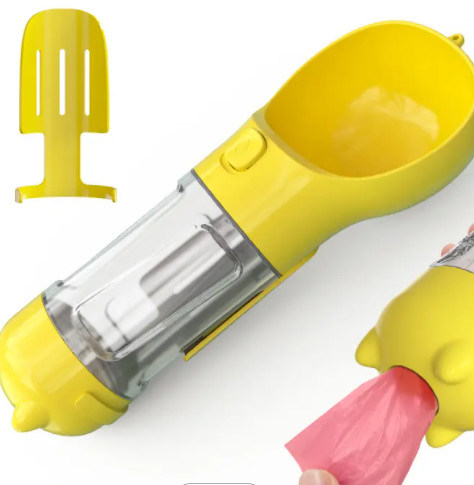 Cuenco plegable del perro de la botella de agua portátil al aire libre plástica del perro para caminar