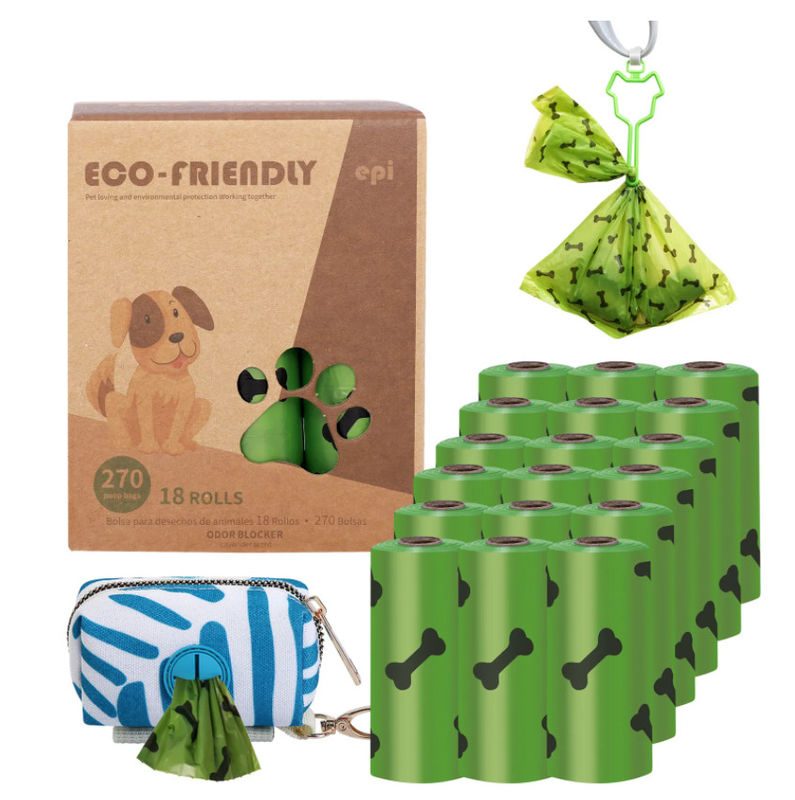 La litera biodegradable amistosa de ECO empaqueta bolsos abonablees del perro del almidón de maíz de la maicena